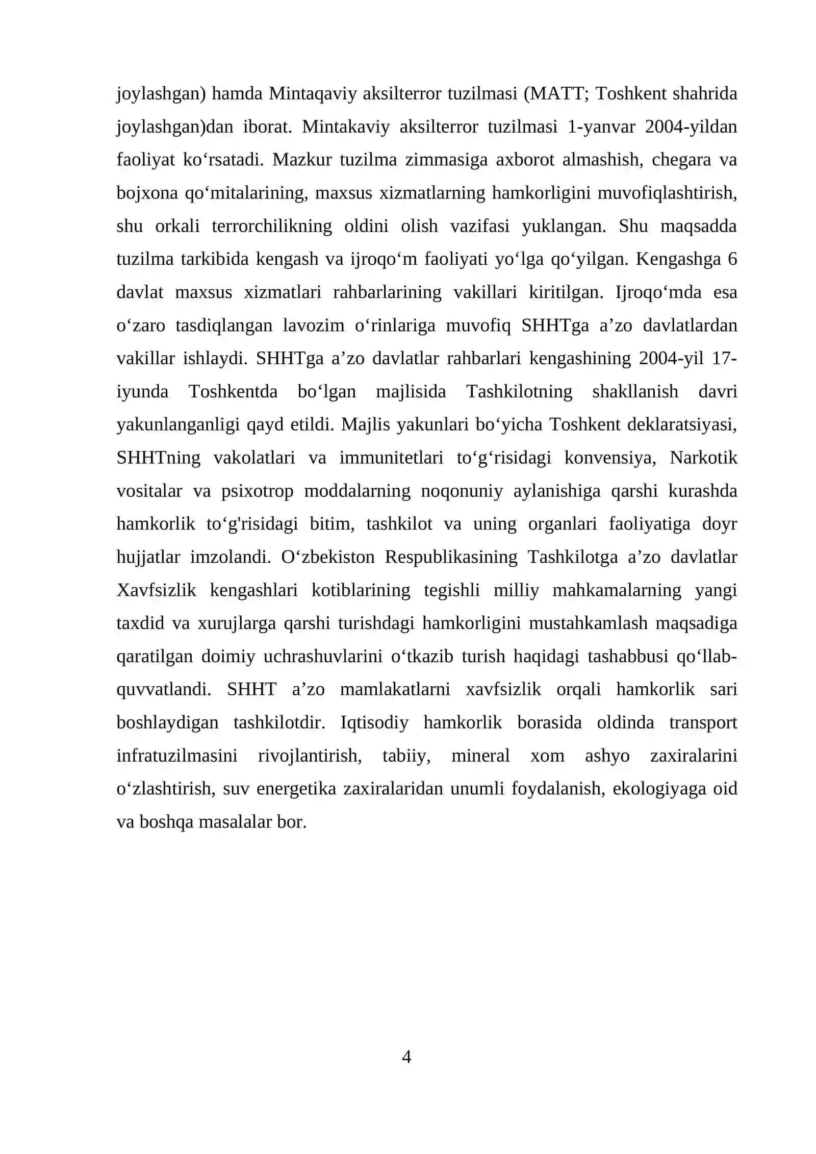 Shanxay hamkorlik tashkiloti haqida 4