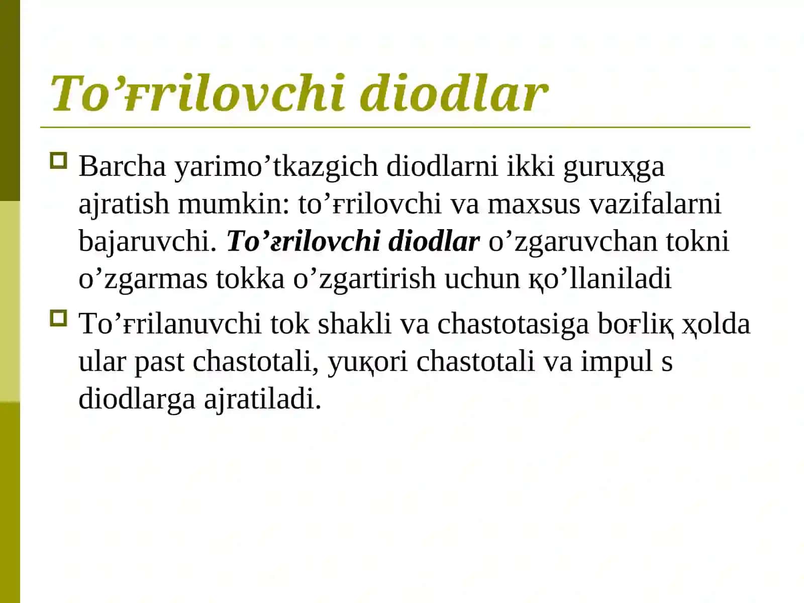 YARIMО’TKAZGICH DIОDLAR 4