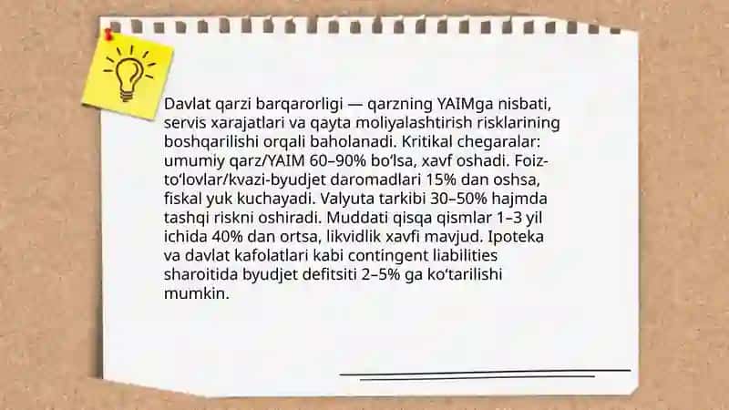 Byudjet taqchilligi va davlat qarzi muammolari 4
