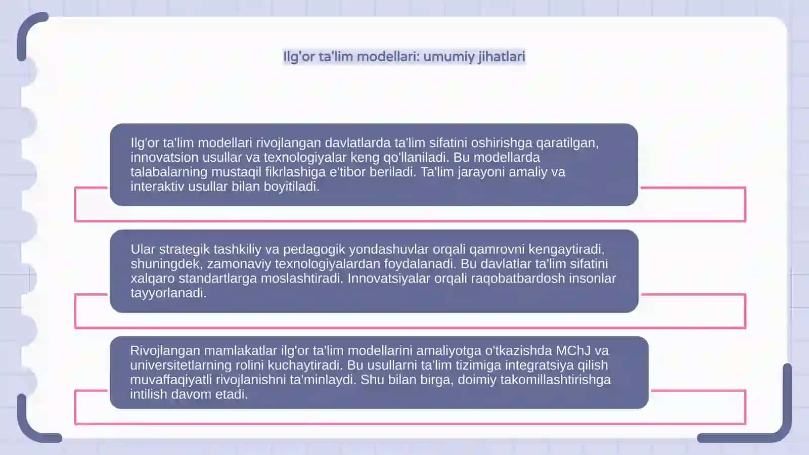 Rivojlangan davlatlarning ilg'or ta'lim tajribalari 4
