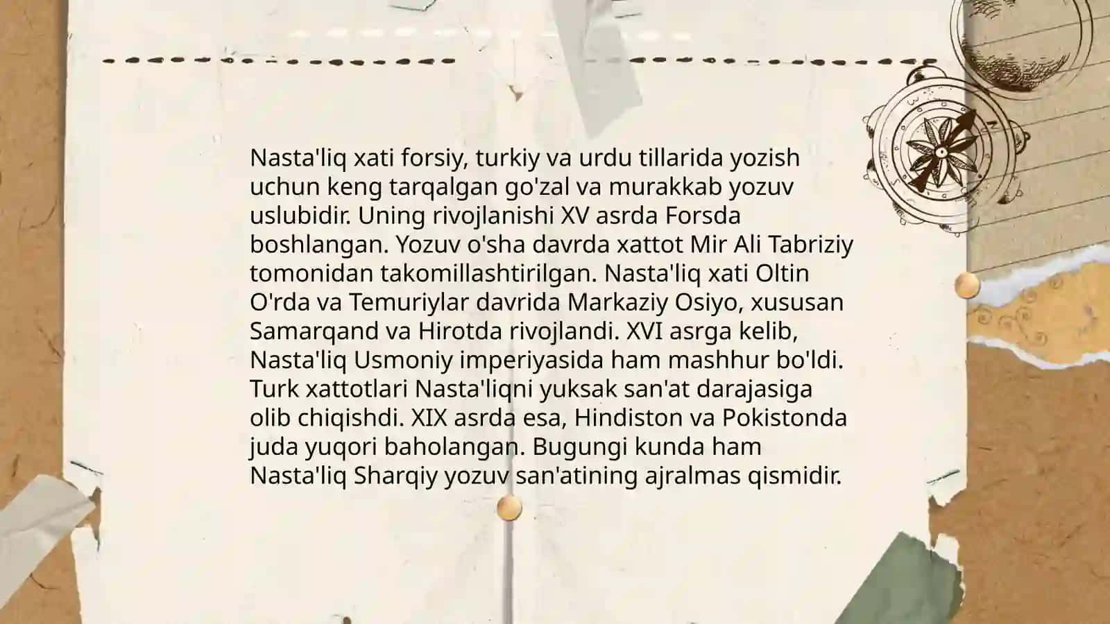 Nasta'liq xati haqida ma'lumot 4