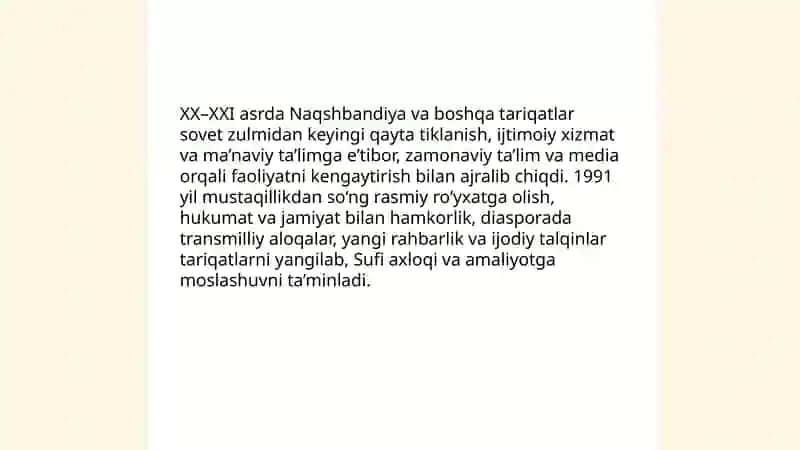 Yangi davr Sharq tasavvufi 4