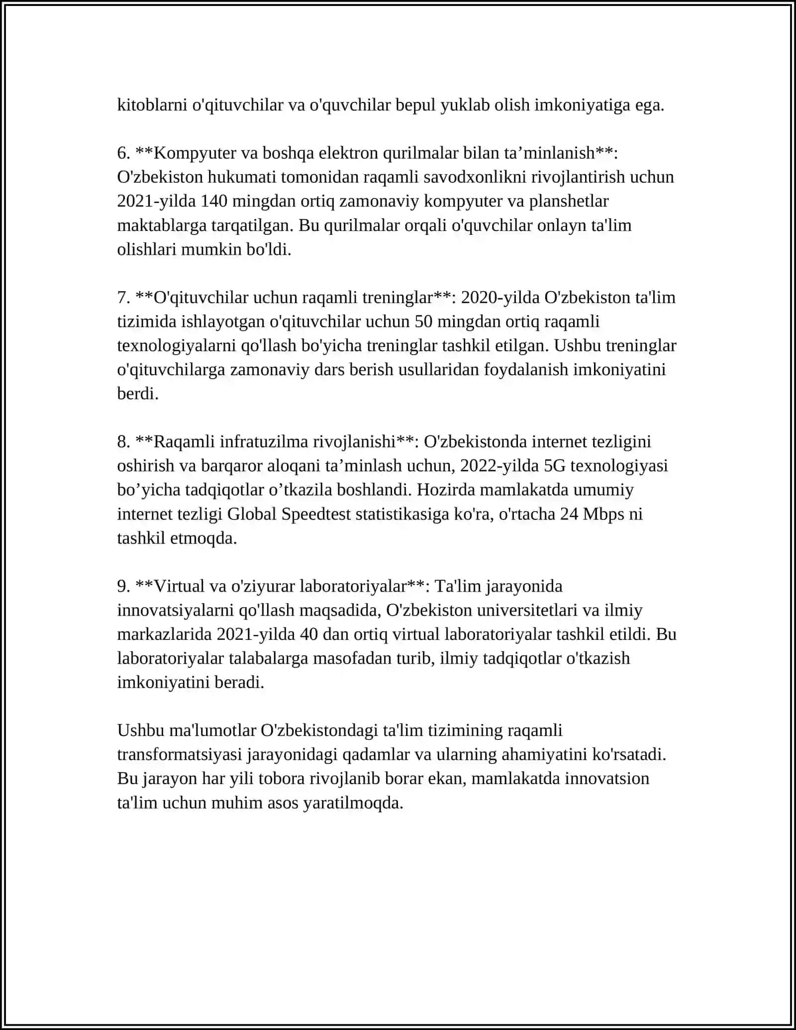TA'LIM TIZIMINI AXBOROTLASHTIRISH MUOMMOLARI 4