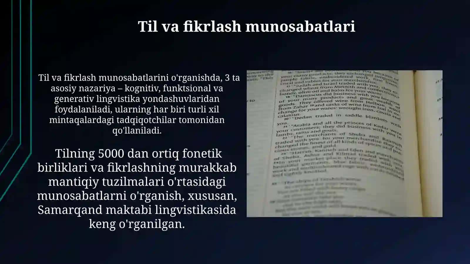 Tilshunoslik fanining obyekti. Tilning paydo bo'lishi 4