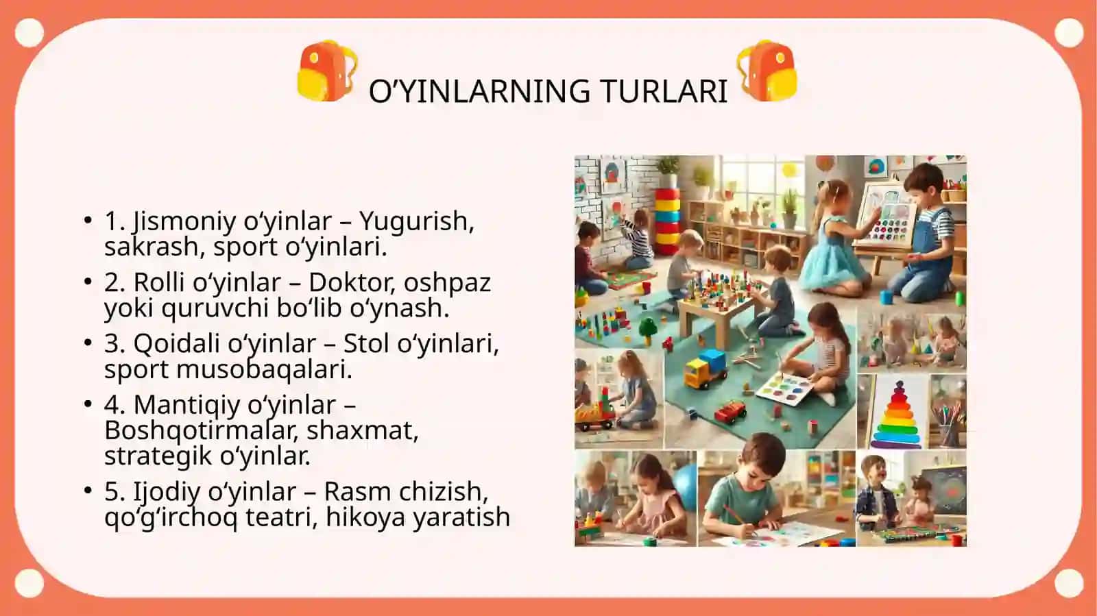O'YINNING RIVOJLANISH BOSQICHLARI slayd 4
