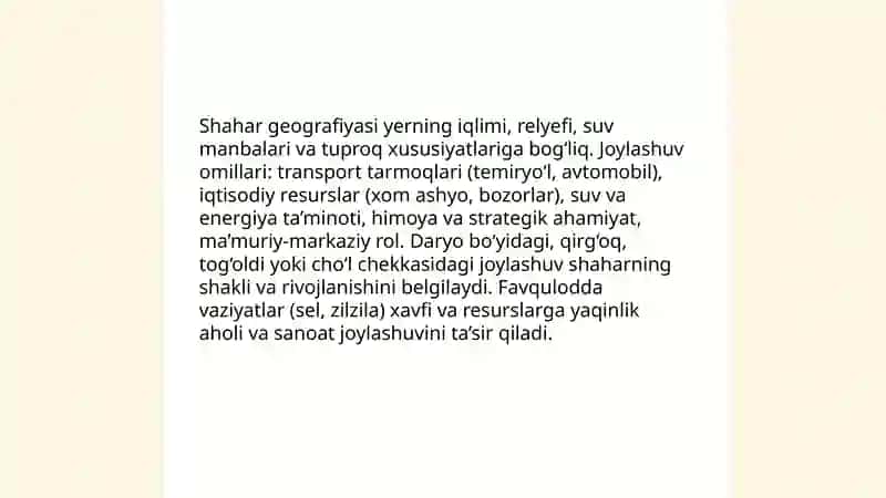Shahar qurilishi va geografiya 4