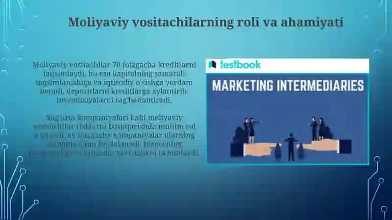 Moliyaviy vositachilar turlari va shakllari 4