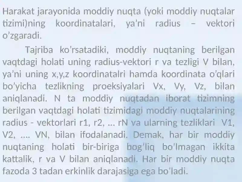 MОDDIY NUQTАDINАMIKАSI 4