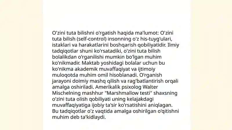 O'quvchi shaxsini tarbiyalash usullari 4