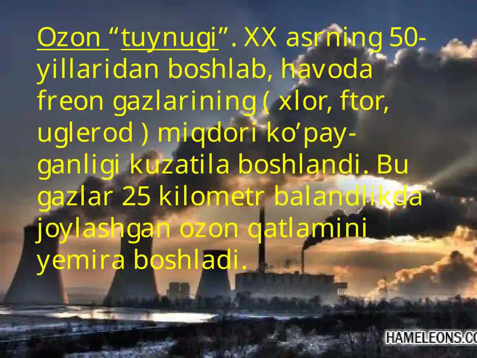 Ozon qatlamini yemiruvchi moddalar 4