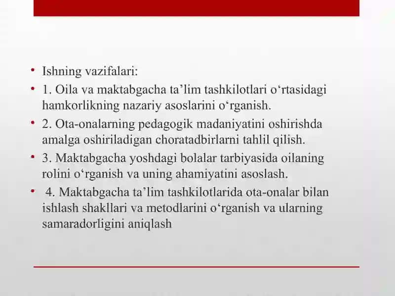 MAKTABGACHA TA’LIM TASHKILOTLARIDA BOLALARNING OTA – ONALAR BILAN ISHLASHI 4
