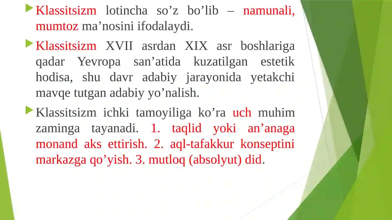 Klassitsizm va ma’rifatchilik adabiyoti 4