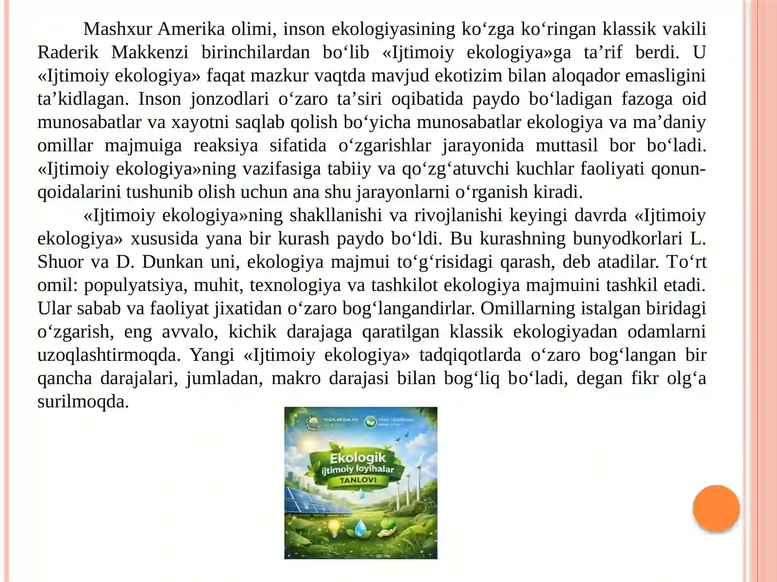 AMALIY №11: IJTIMOIY EKOLOGIYA 4