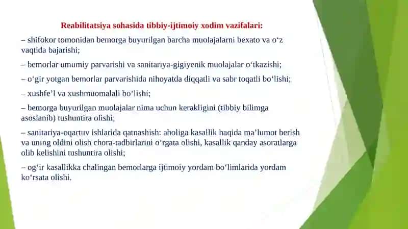 Reabilitatsiya, Fizioterapiya va Massaj 4