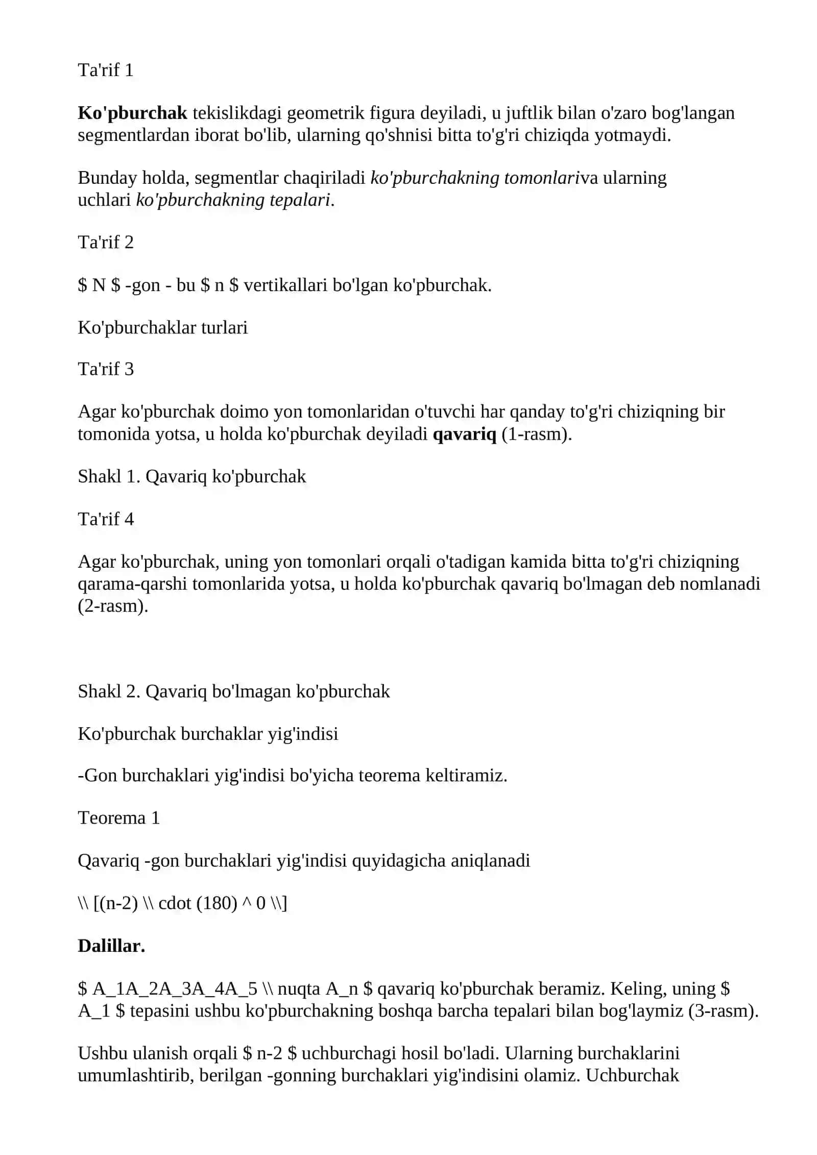 Ko'pburchaklar perimetri hamda yuzasini hisoblash 4