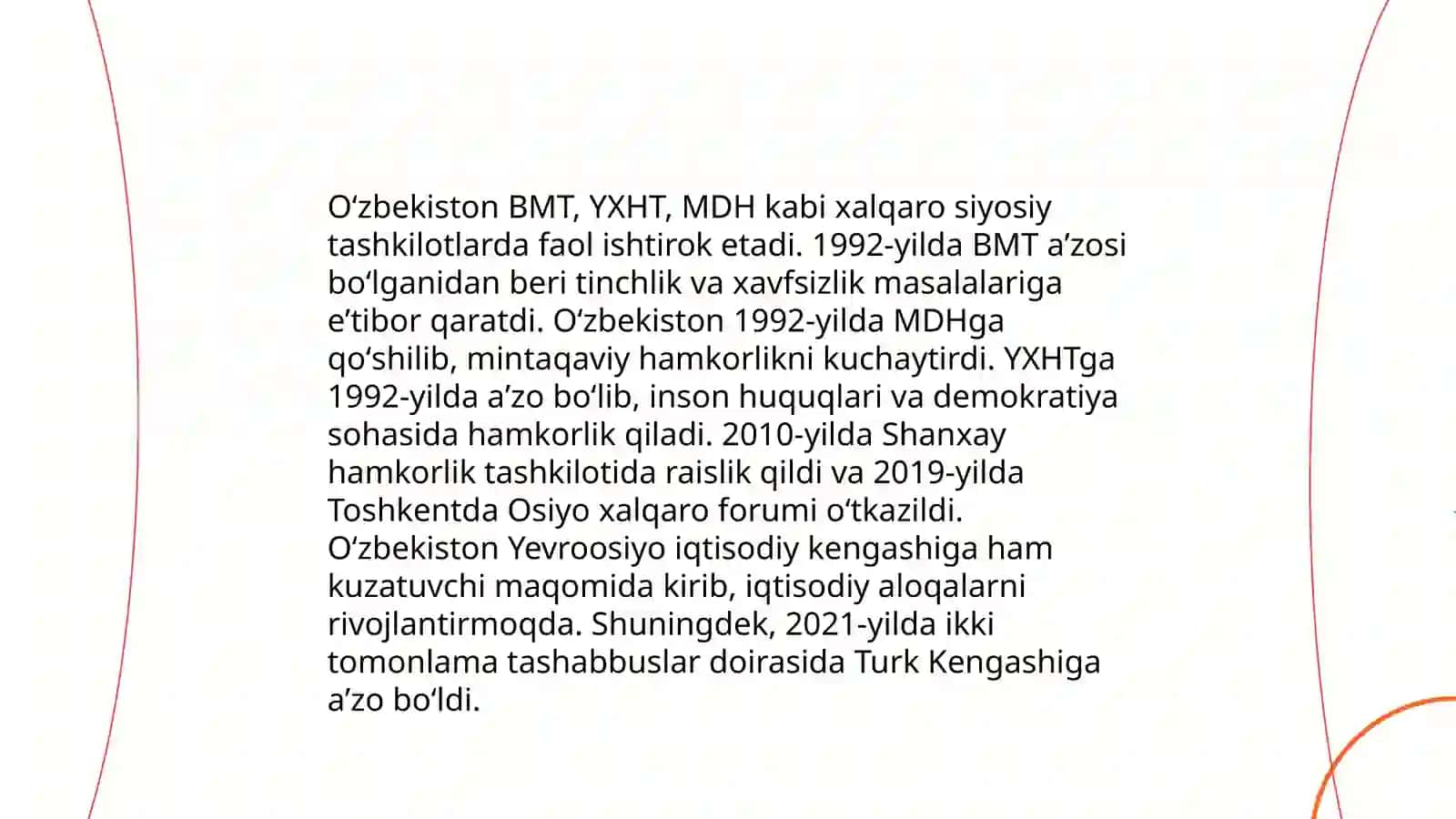 O‘zbekiston va jahon hamjamiyati 4