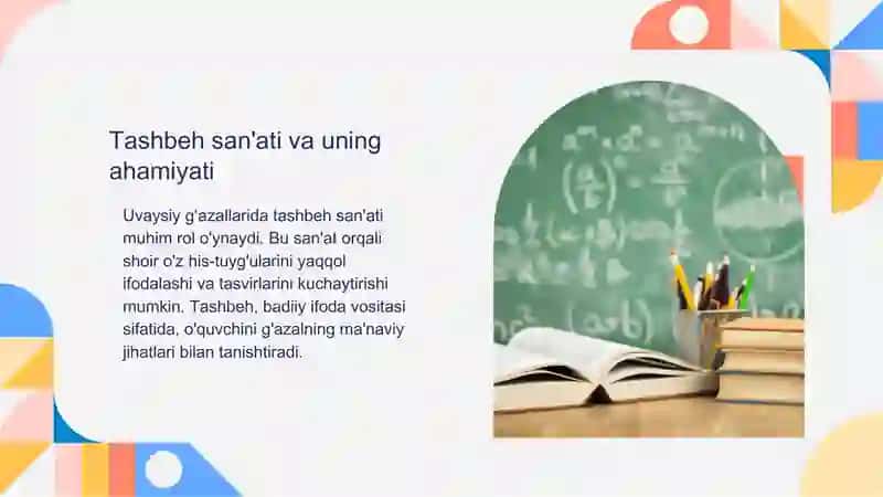 Uvaysiy gʻazallarida tashbeh va isti'ora san'atlari 4