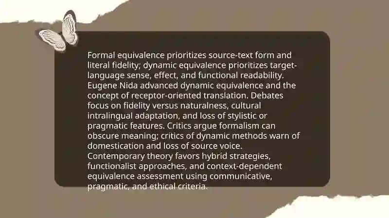 The problem of Equivalency in translation theory and practice 4