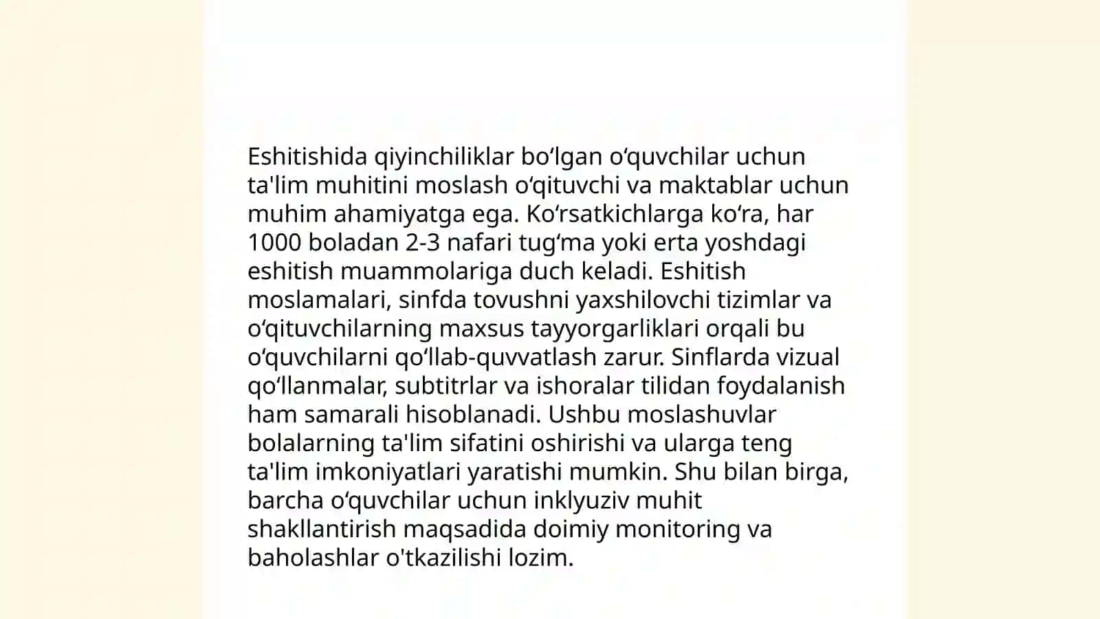 Inklyuziv taʼlimda sinf xonalari va dars jarayoniga moslashishi 4
