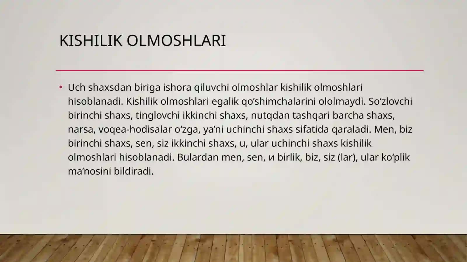 Olmosh soz turkumi va uning tasnifi 4