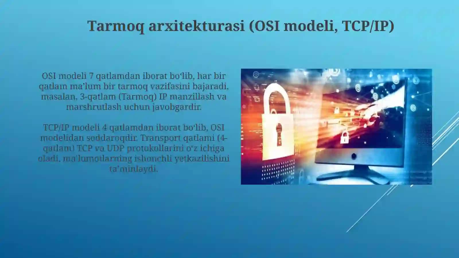 Tarmoqli texnologiyalar va  internet  xizmatlari 4