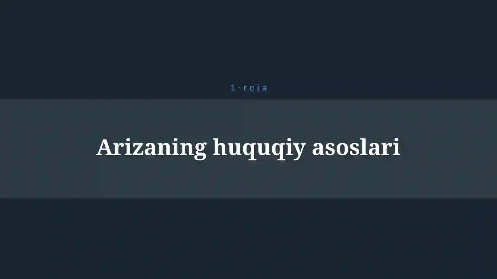 ARIZA, BILDIRSHINOMA, E'LON VA VASIYATNOMA 4