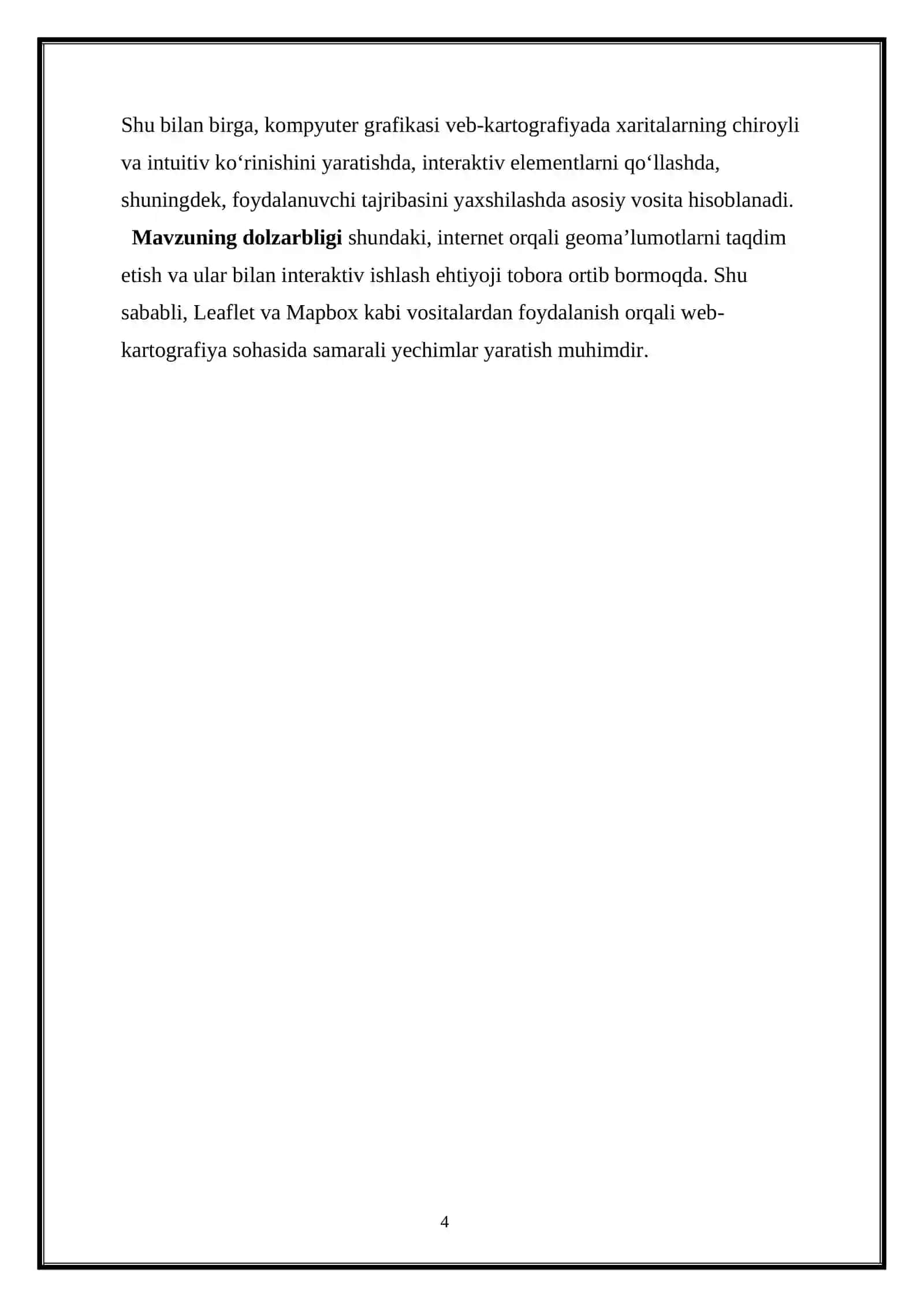 Veb-kartografiyada kompyuter grafikasi o‘rni (Leaflet, Mapbox) 4