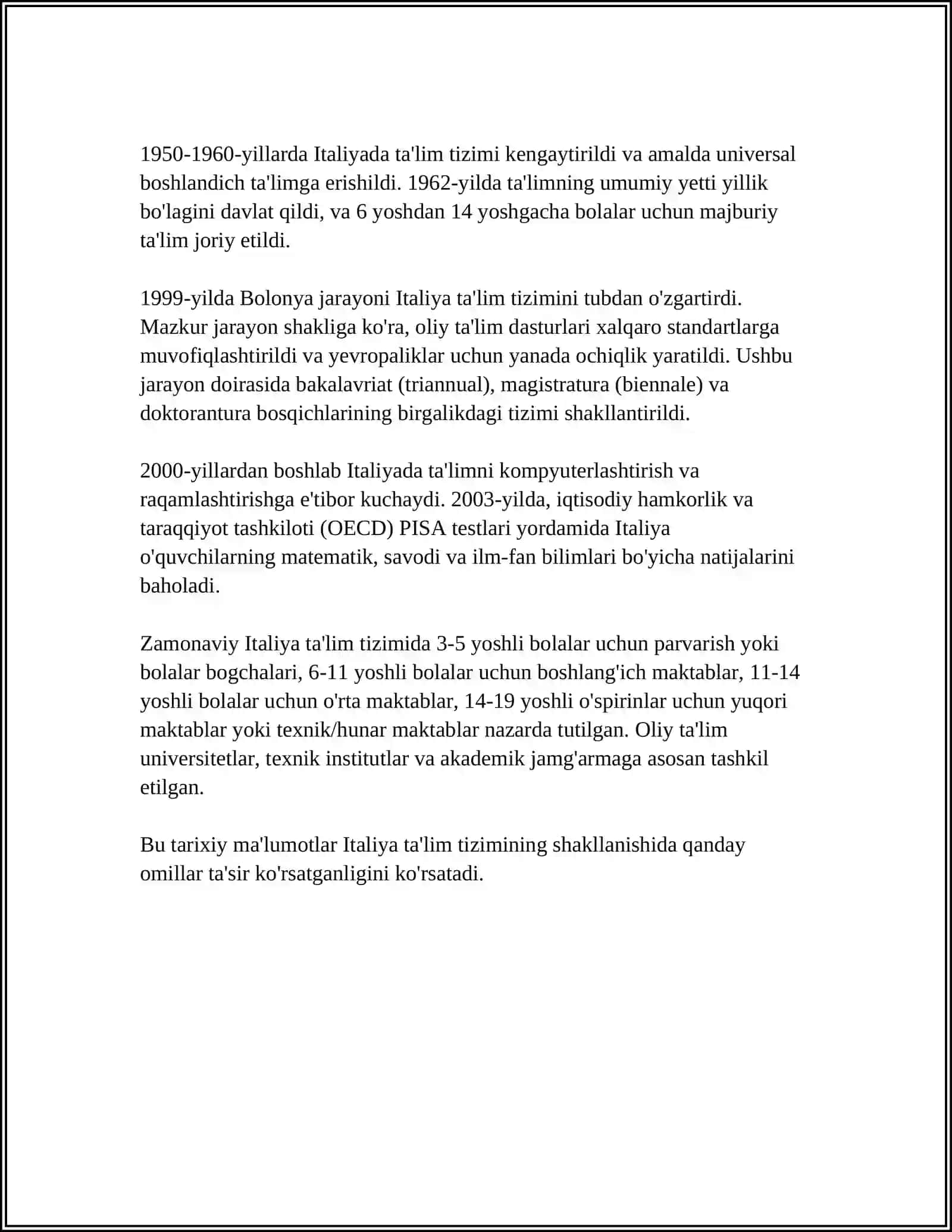 ITALIYA TALIM TIZIMI 4