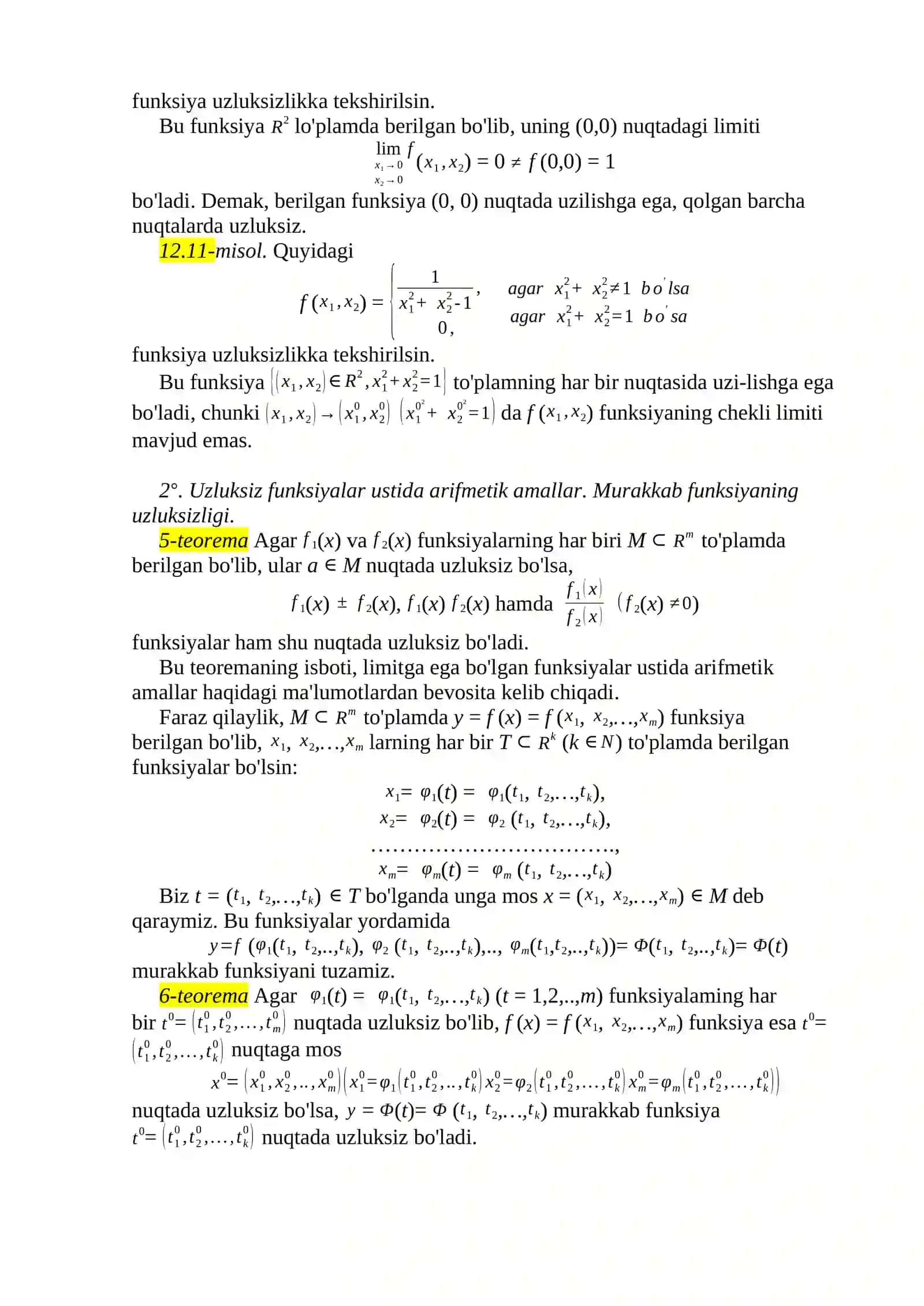 Matematik Analiz 4