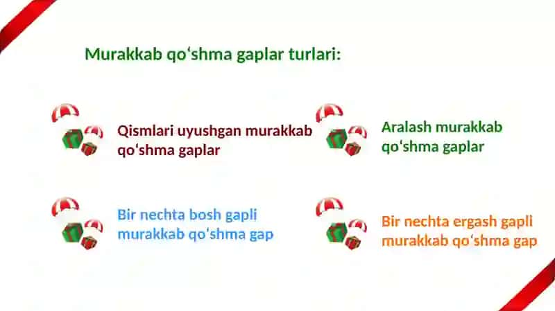 Murakkab qo‘shma gap tasnifi tahlili 4