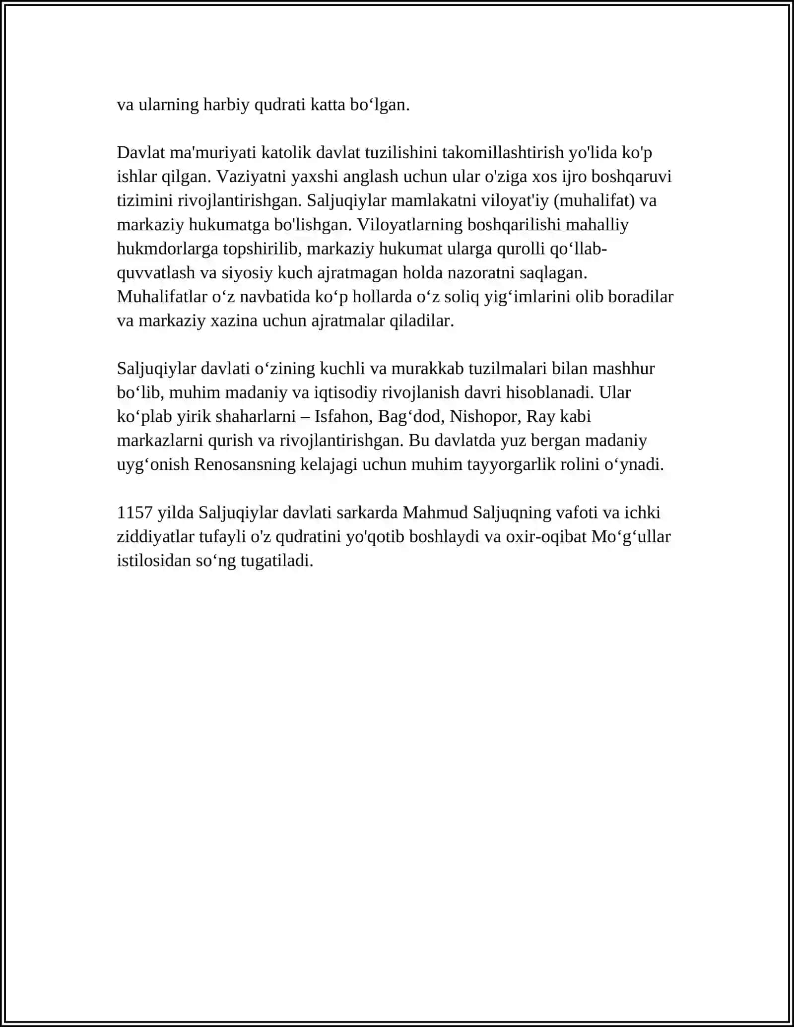 SALJUQIYLAR DIPLOMATIYASI 4
