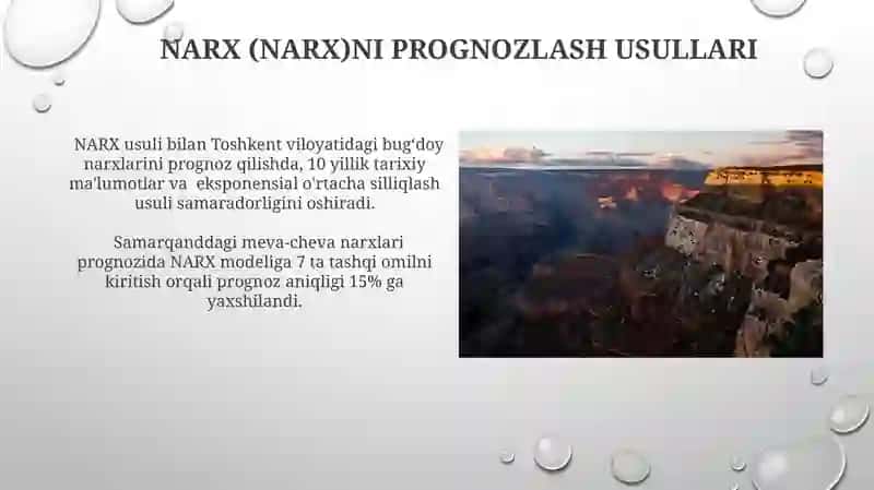 NARX (Narx) Shakl Xususiyatlari 4
