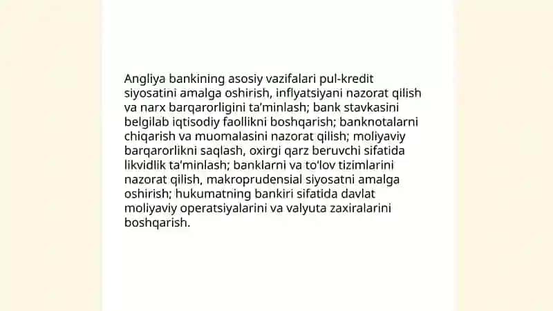 Angliya banki va uning o‘ziga xos xususiyatlari 4