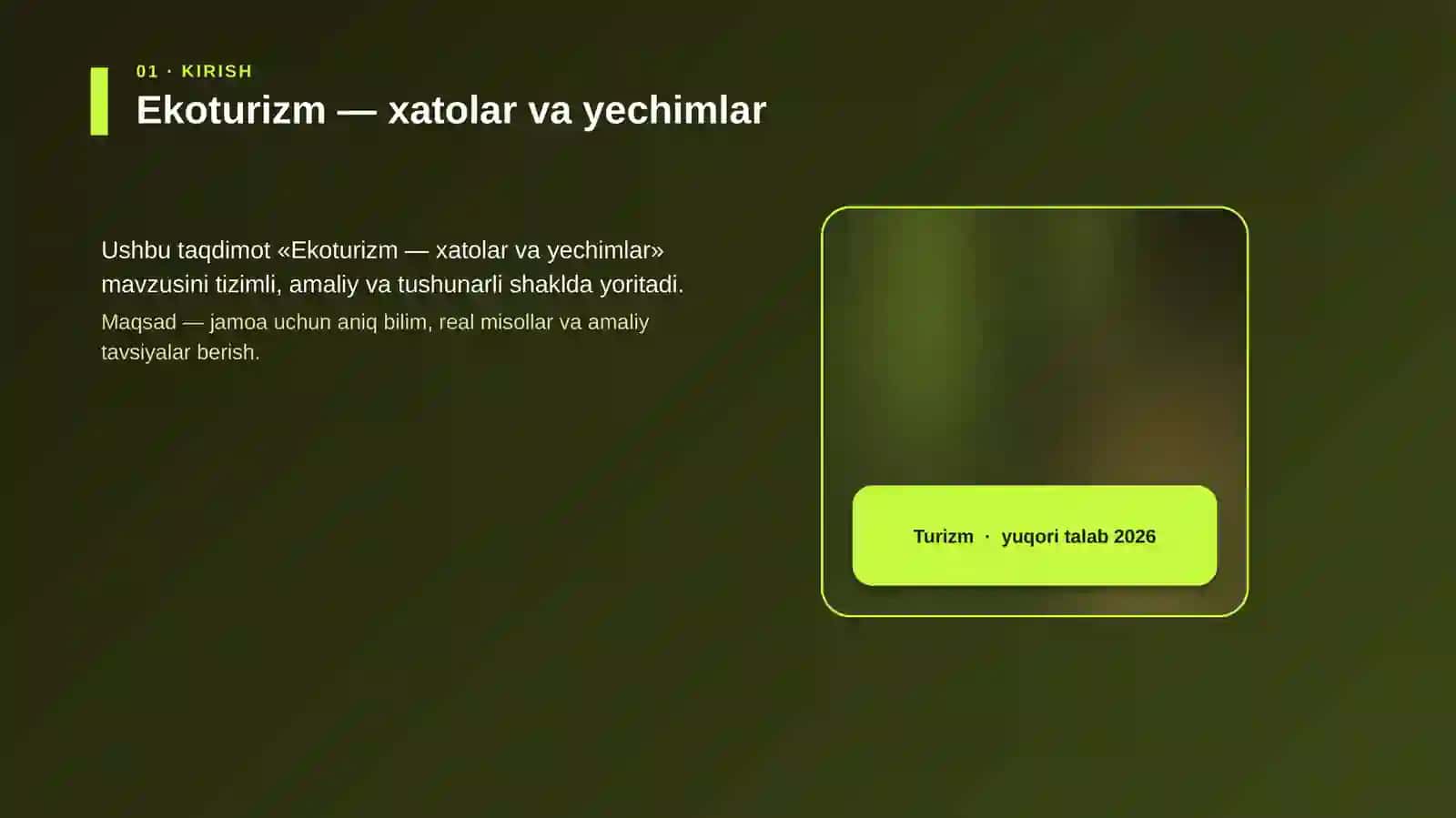 Ekoturizm — xatolar va yechimlar 4