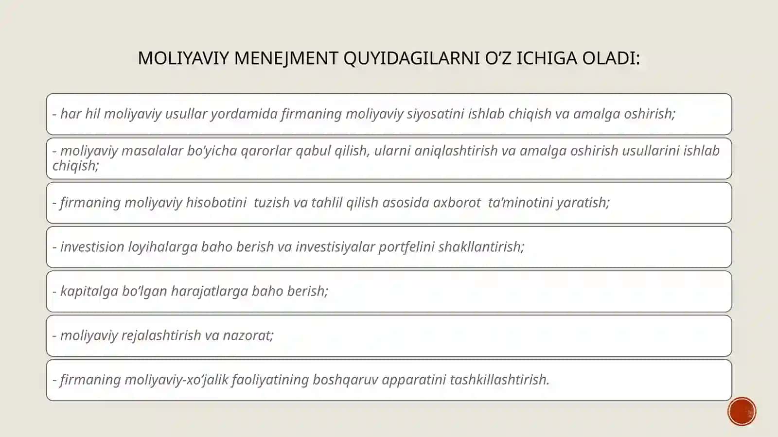 Moliyaviy menedjment tushunchasi 4