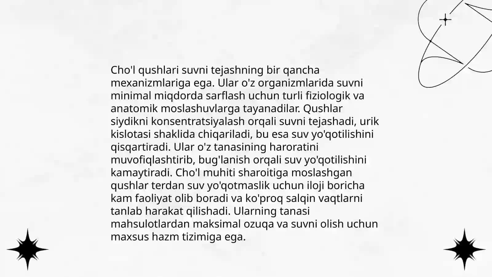 Cho'l qushlarning yashash muhiti 4