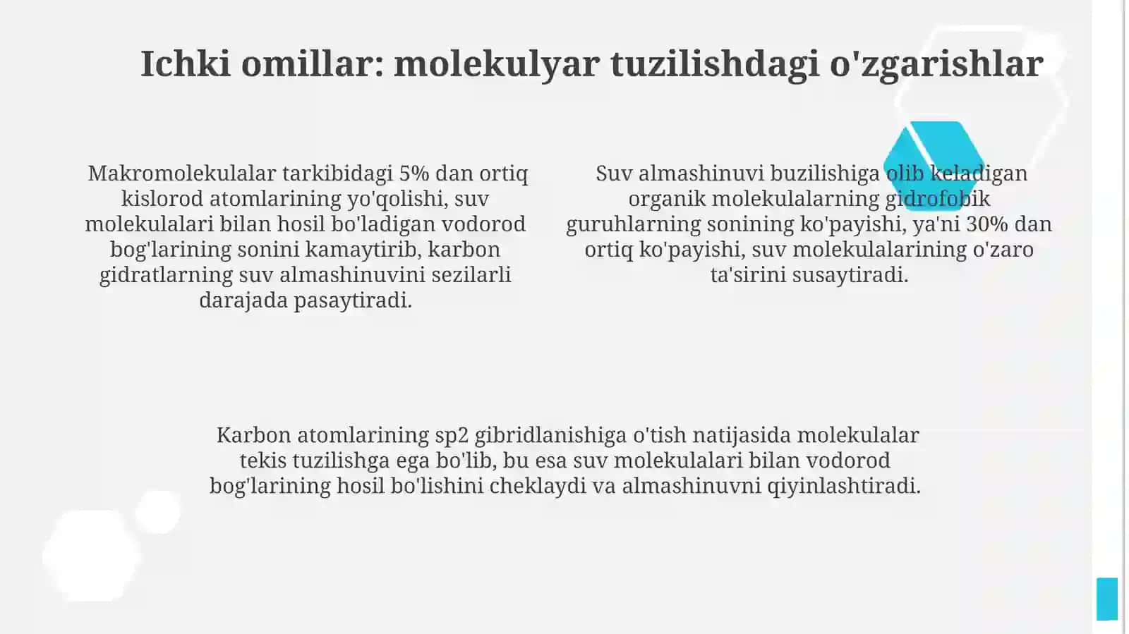 Karbon suvlarning almashinuvining buzulishi 4