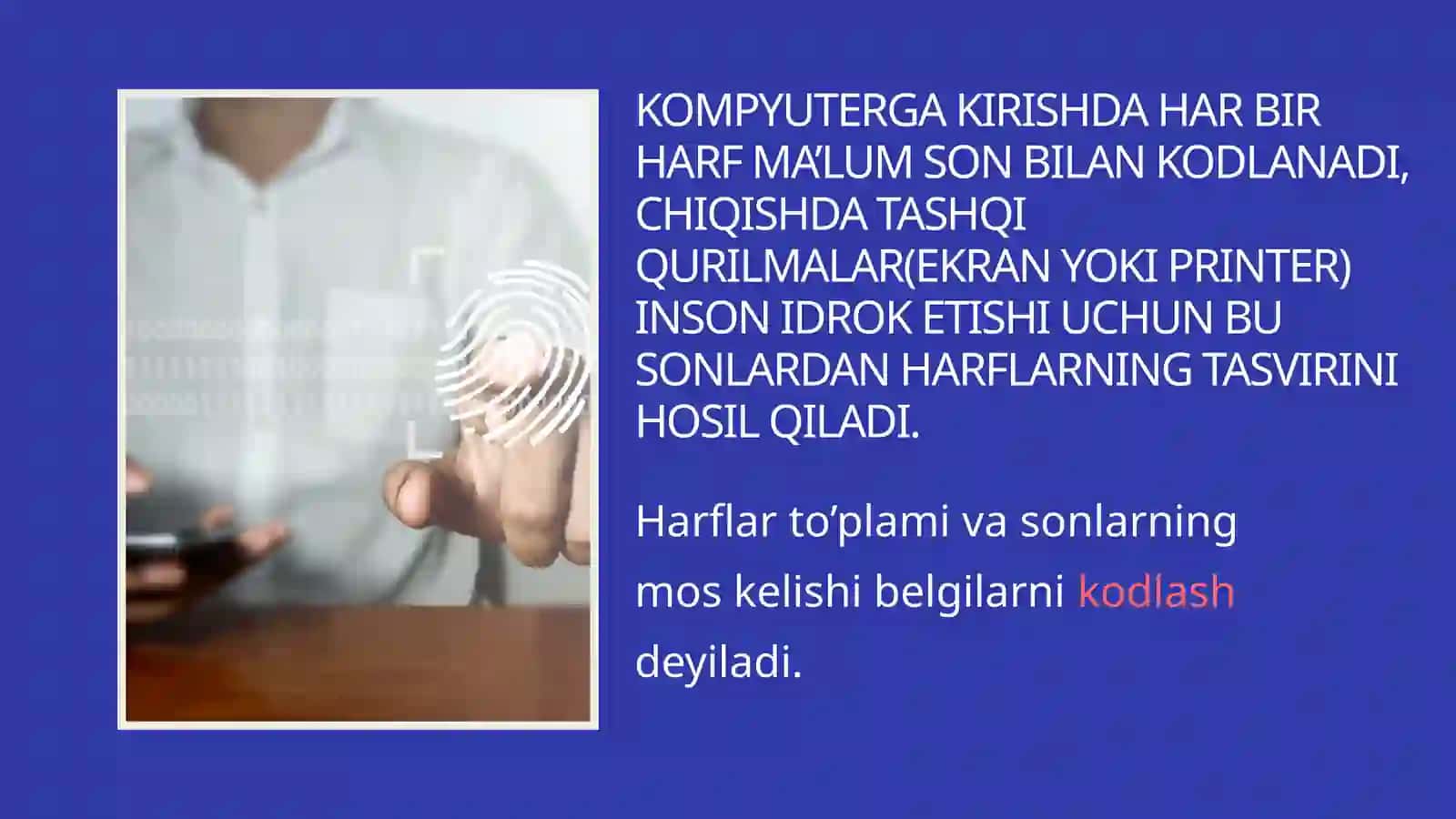 MA'LUMOTLARNI IKKILIK SANOQ SISTEMASIDA KODLASH VA DEKODLASH 4
