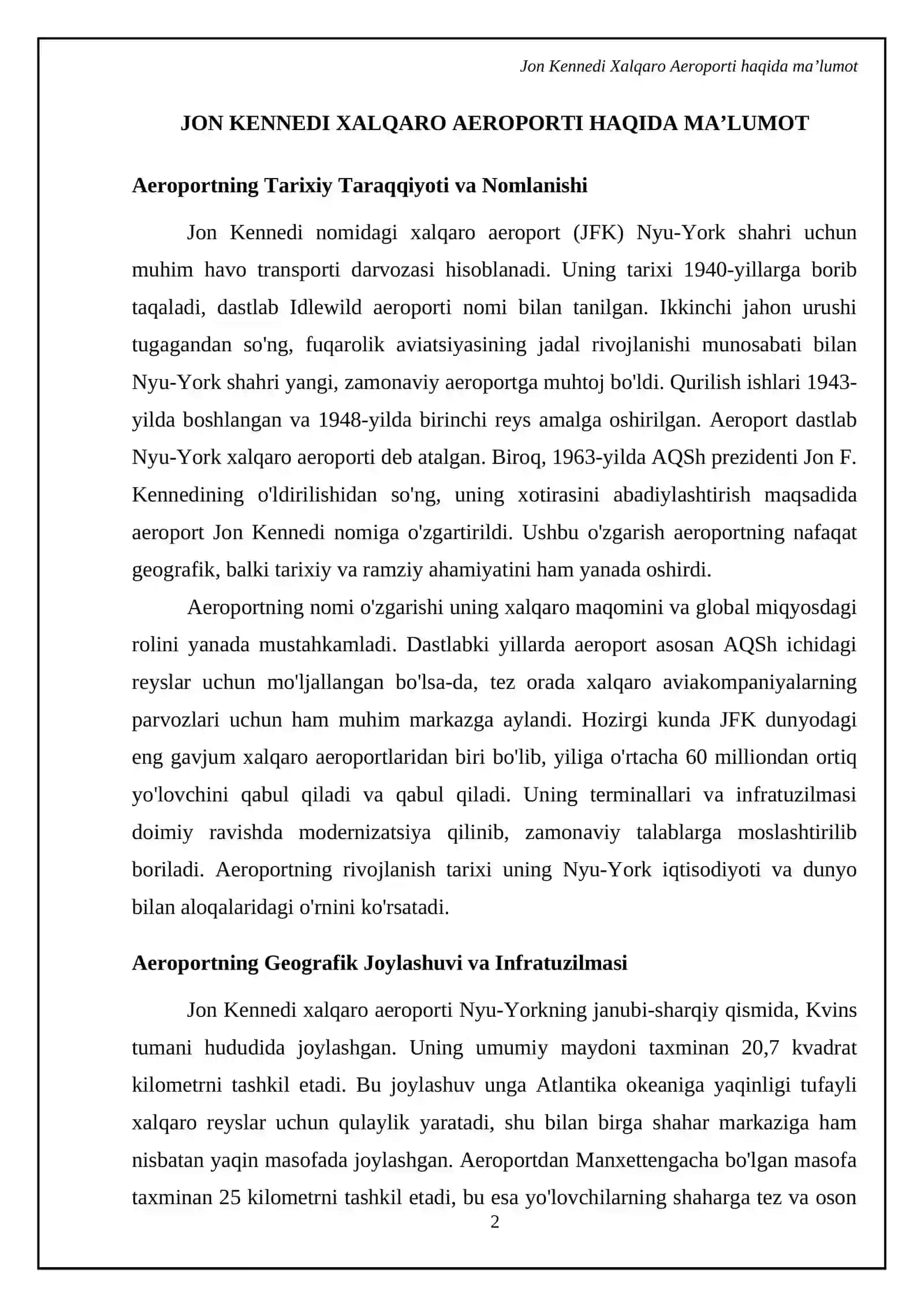 Jon Kennedi nomidagi xalqaro aeroport, Nyu-York 4