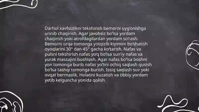 Hushdan ketganda birinchi yordam ko'rsatish 4