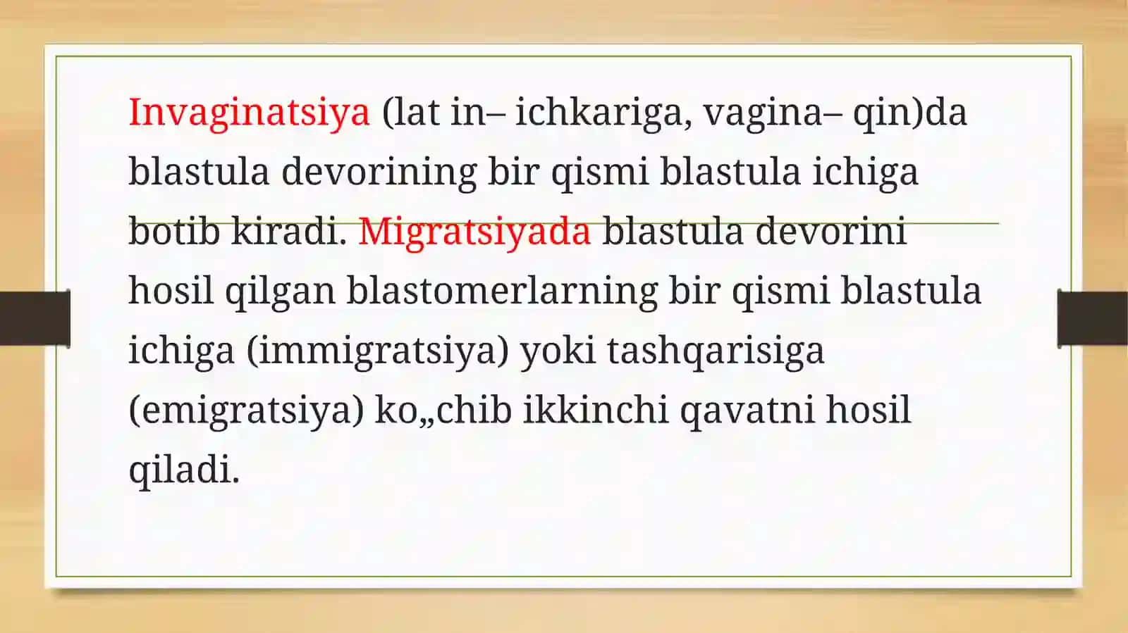 Gasturulatsiya va O‘q organlar 4