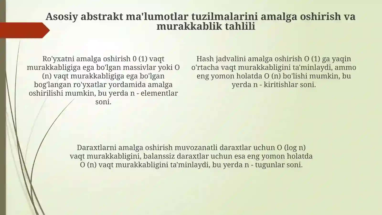 Abstrakt Ma'lumotlar Tuzilmasi 4