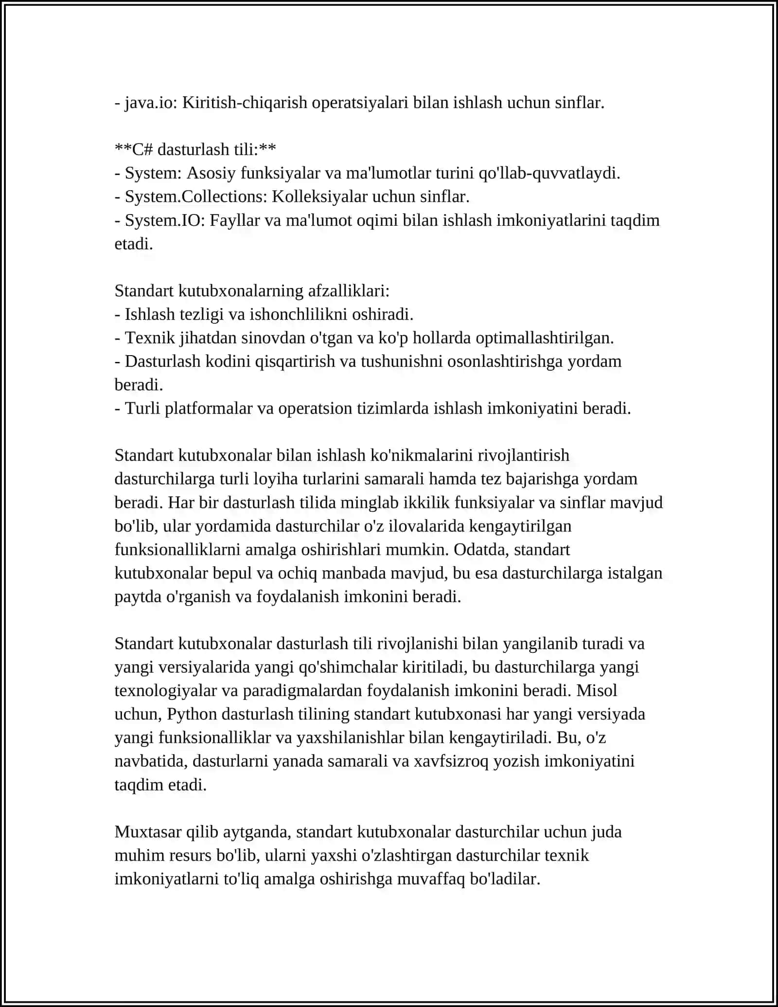 C++ DA KUTUBXONALAR VA TASHQI MODULLAR BILAN ISHLASH 4