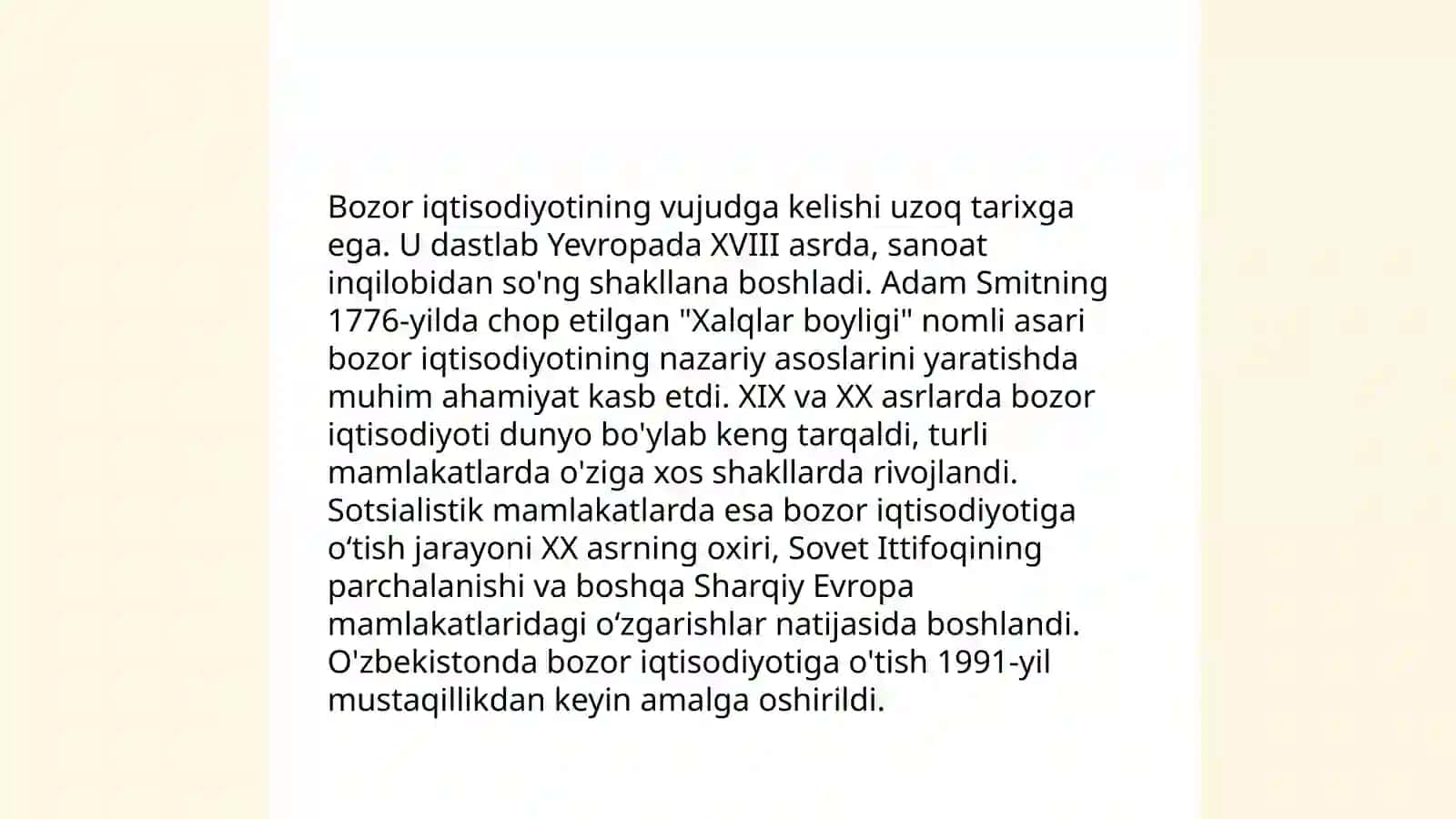 Bozor iqtisodiyoti va uni vujudga kelishi 4