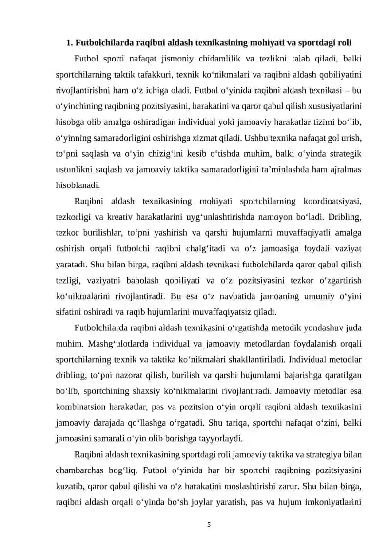 Futbolchilarda raqibni aldash texnikasini o‘rgatish metodlari 4