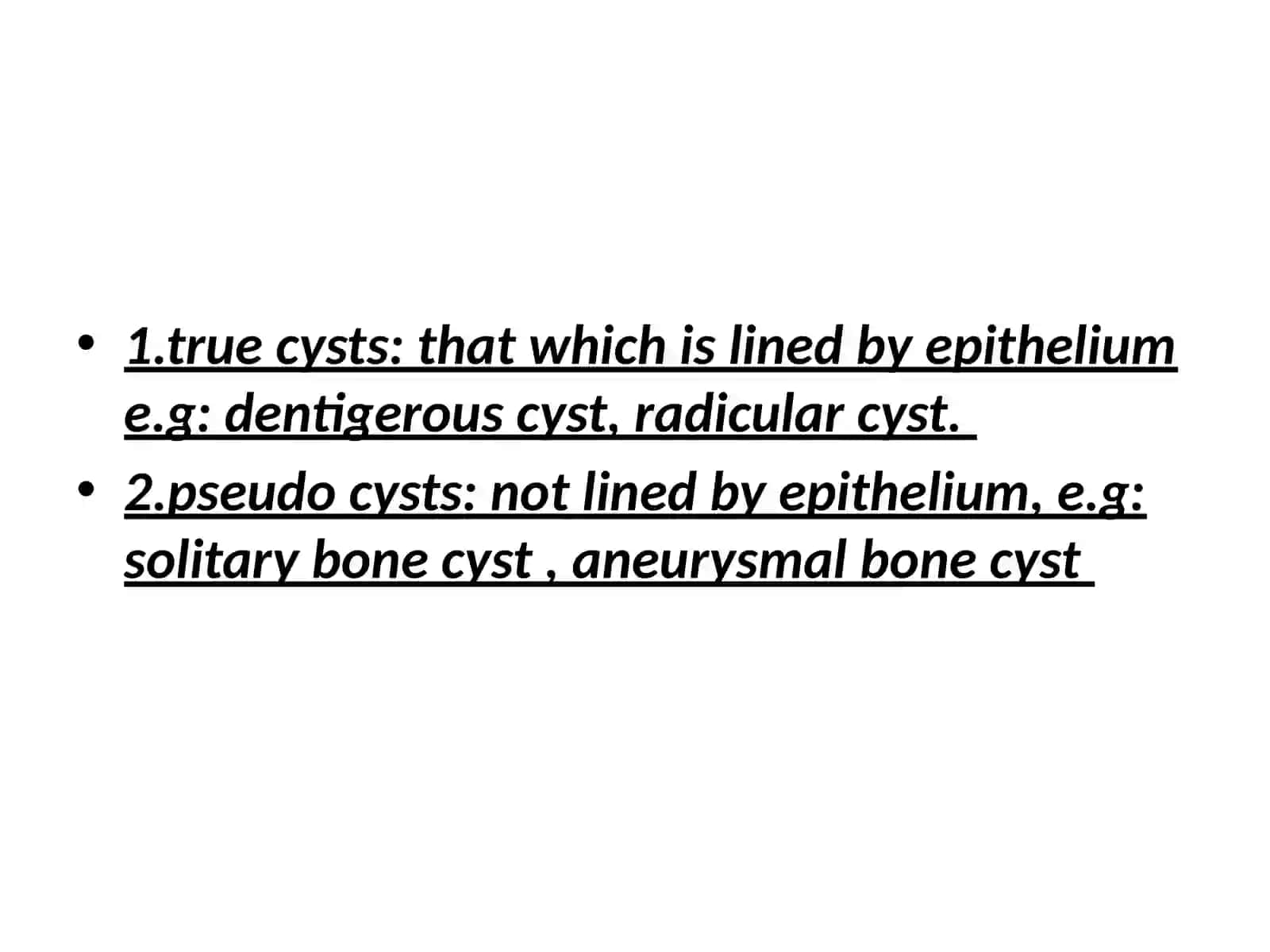 CYSTS IN OROFACIAL REGIONS 4