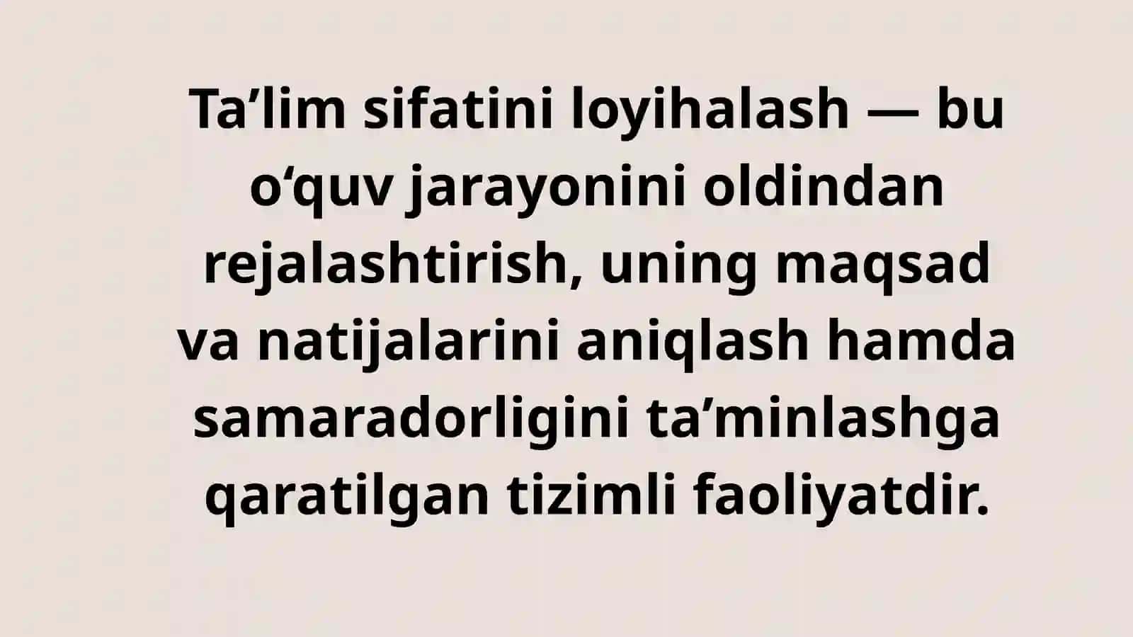 Talimni loyxalashning asosiy vazifalari 4