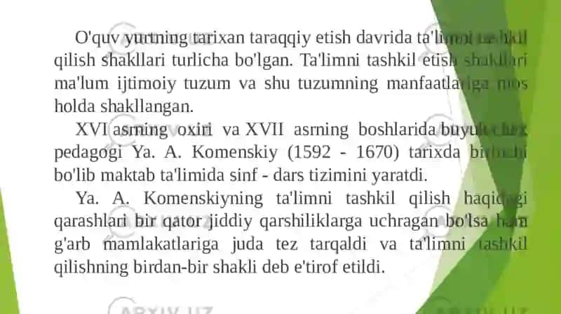 Ta'limni tashkil etish shakllari va turlari 4