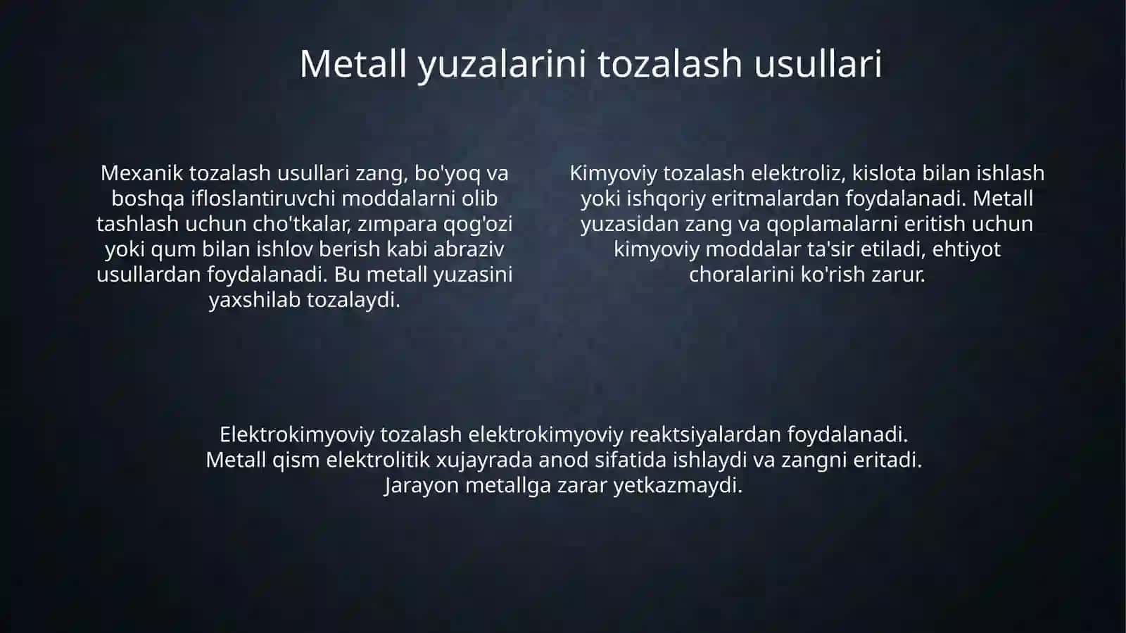 Uy sharoitida karroziyaga qarshi amallar 4