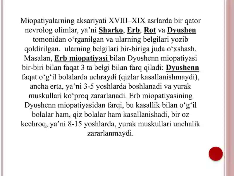 Miopatiyalar. Mushaklar denervatsiyasi 4